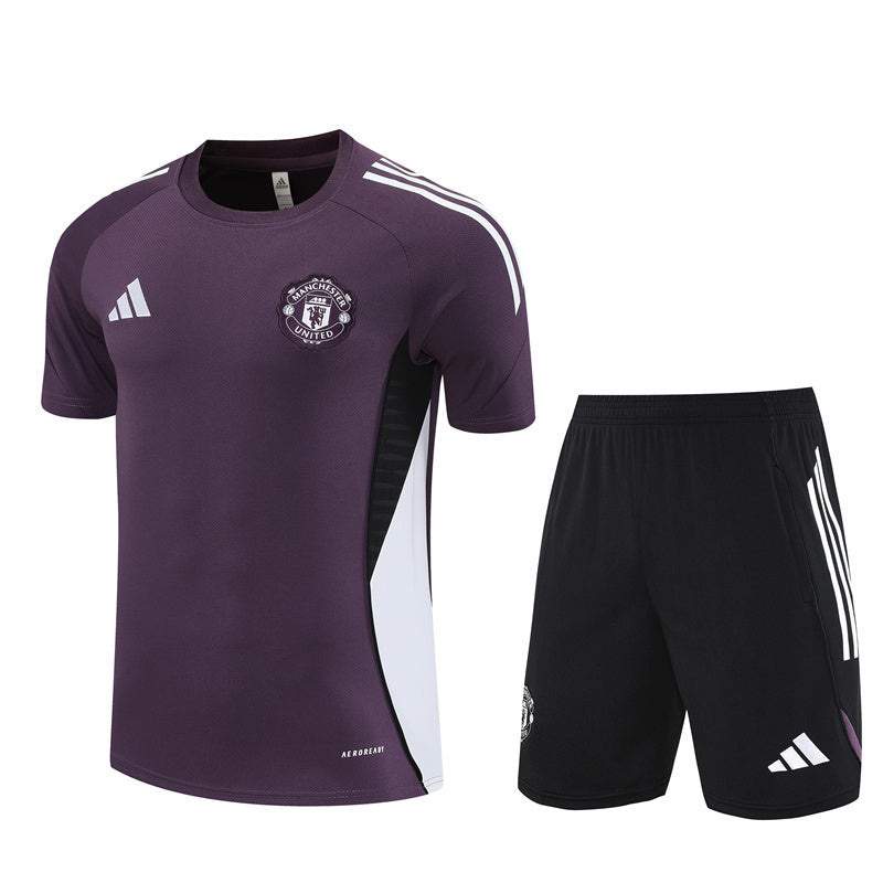 Ensemble Maillot Short Manchester United Homme/Enfant 2025 2026 Violet | Foot Sport