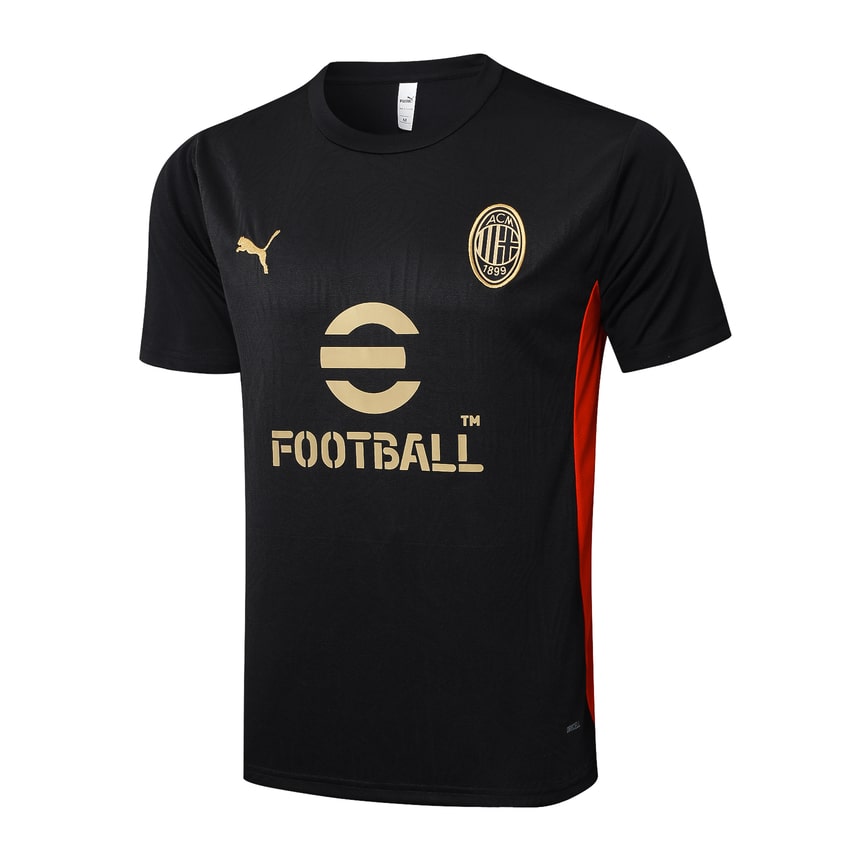 Conjunto de camiseta y pantalón corto para hombre del AC Milan 2024-2025, color negro | Fútbol