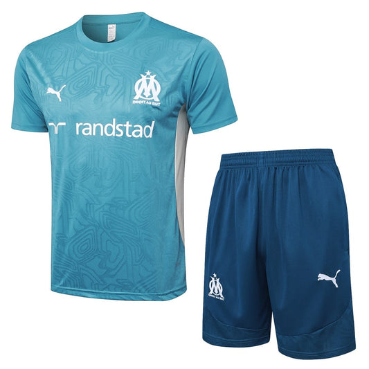 Ensemble-Maillot-Short-OM-2024-2025-Vert