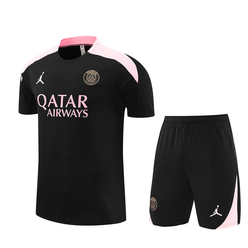Ensemble Maillot Short PSG Homme/Enfant 2024 2025 Noir Rose | Foot Sport
