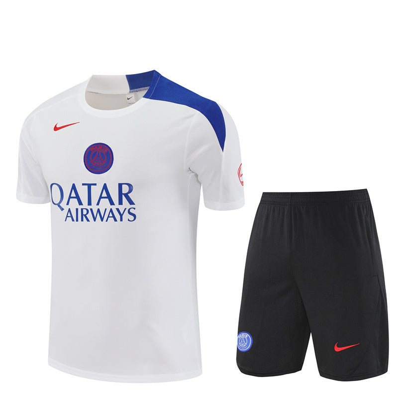 Ensemble Maillot Short PSG Homme/Enfant 2025 2026 Blanc | Foot Sport