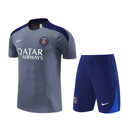 Ensemble Maillot Short PSG Homme/Enfant 2025 2026 Gris | Foot Sport