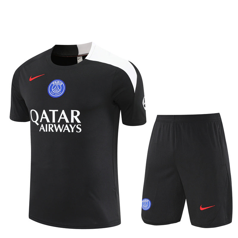 Ensemble Maillot Short PSG Homme/Enfant 2025 2026 Noir | Foot Sport