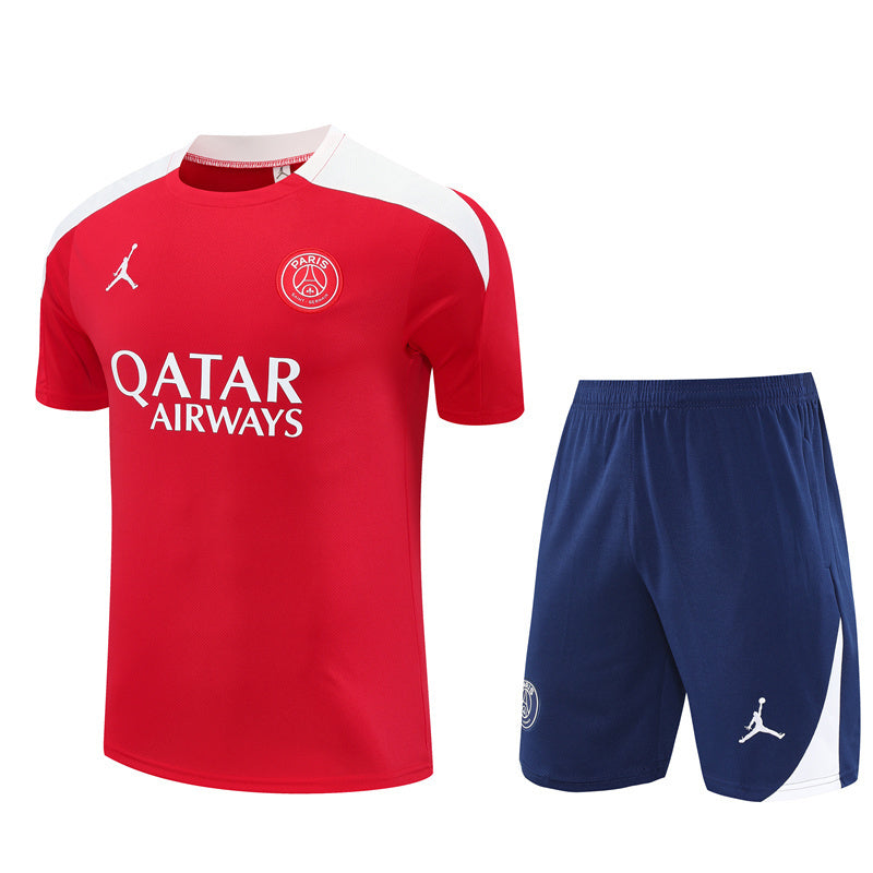 Ensemble Maillot Short PSG Homme/Enfant 2025 2026 Rouge Bleu | Foot Sport
