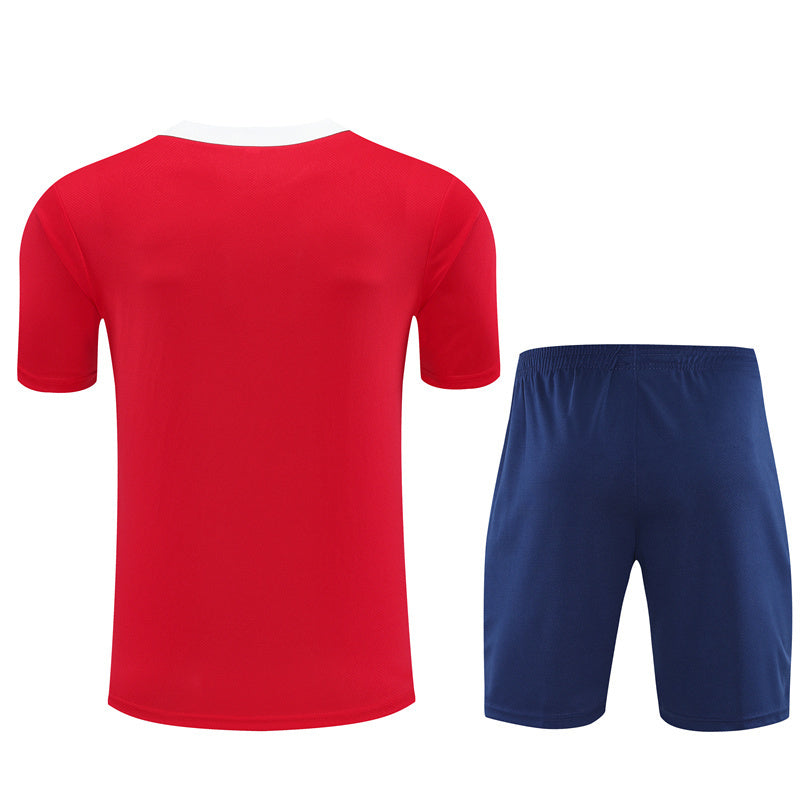 Ensemble Maillot Short PSG Homme/Enfant 2025 2026 Rouge Bleu | Foot Sport