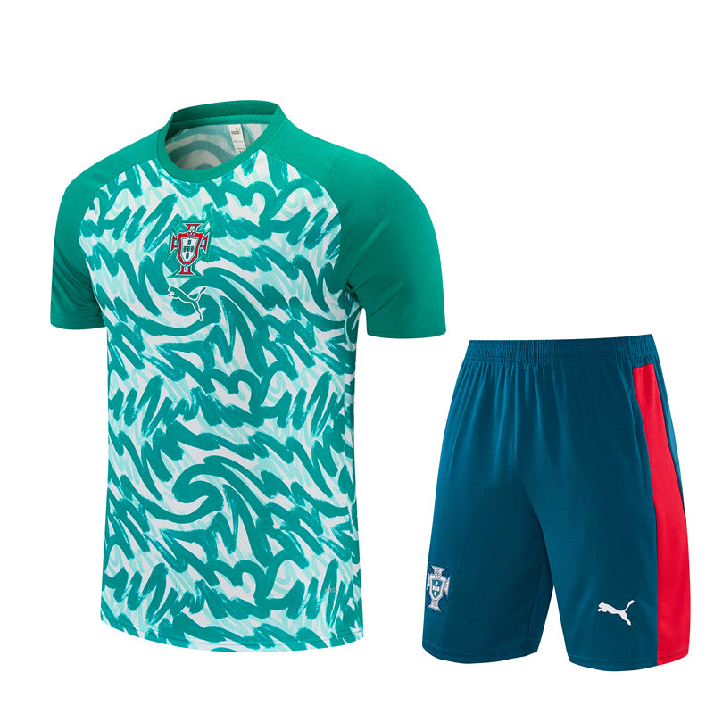 Ensemble Maillot + Short Portugal – Collection Supporter, Taille Enfant, Polyester
