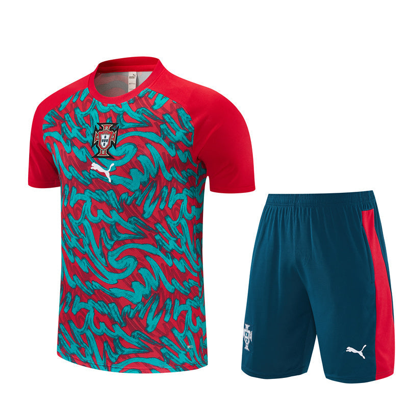 Ensemble-Maillot-Short-Portugal-2026-2027-Vert-Rouge-Camouflage-1