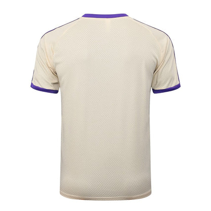 Ensemble Maillot Short Real Madrid Homme 2025 2026 Beige Violet | Foot Sport