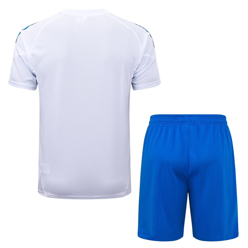 Conjunto de camiseta corta blanca y azul del Real Madrid 2025-2026 para hombre | Fútbol