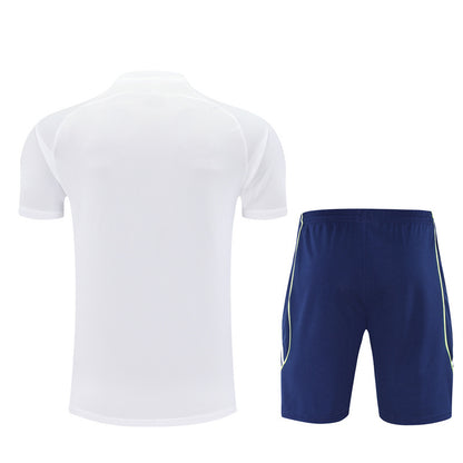 Ensemble Maillot Short Real Madrid Homme/Enfant 2025 2026 Blanc Bleu Sombre | Foot Sport