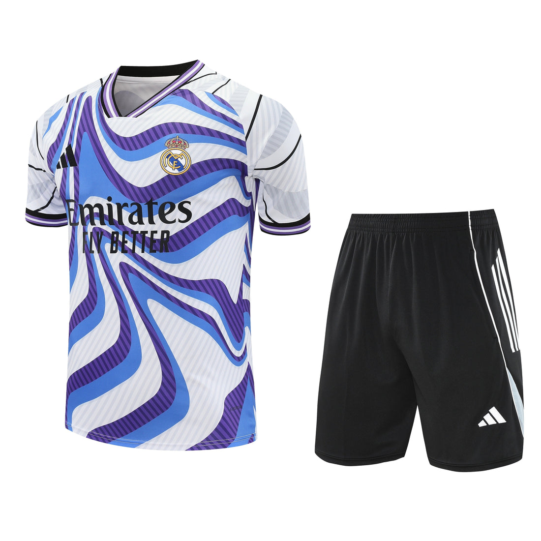 Ensemble-Maillot-Short-Real-Madrid-2025-2026-Blanc-Bleu-Violet-1