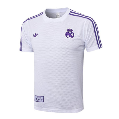Ensemble Maillot Short Real Madrid Homme/Enfant 2025 2026 Blanc Violet | Foot Sport