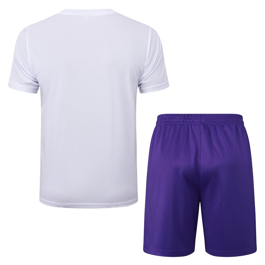 Pantalón corto blanco y morado del Real Madrid para hombre/niño (2025-2026) | Fútbol