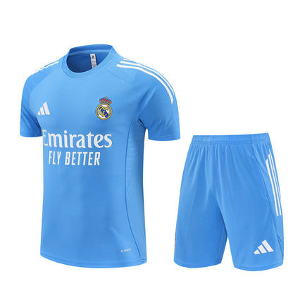 Ensemble Maillot Short Real Madrid Homme/Enfant 2025 2026 Bleu Ciel | Foot Sport