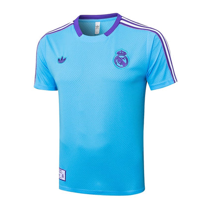 Ensemble Maillot Short Real Madrid Homme/Enfant 2025 2026 Bleu Ciel | Foot Sport