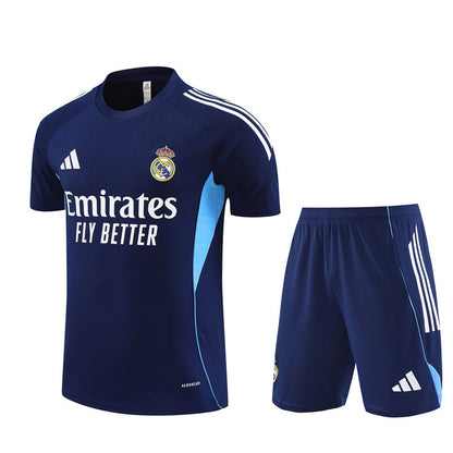 Ensemble Maillot Short Real Madrid Homme/Enfant 2025 2026 Bleu Royal | Foot Sport