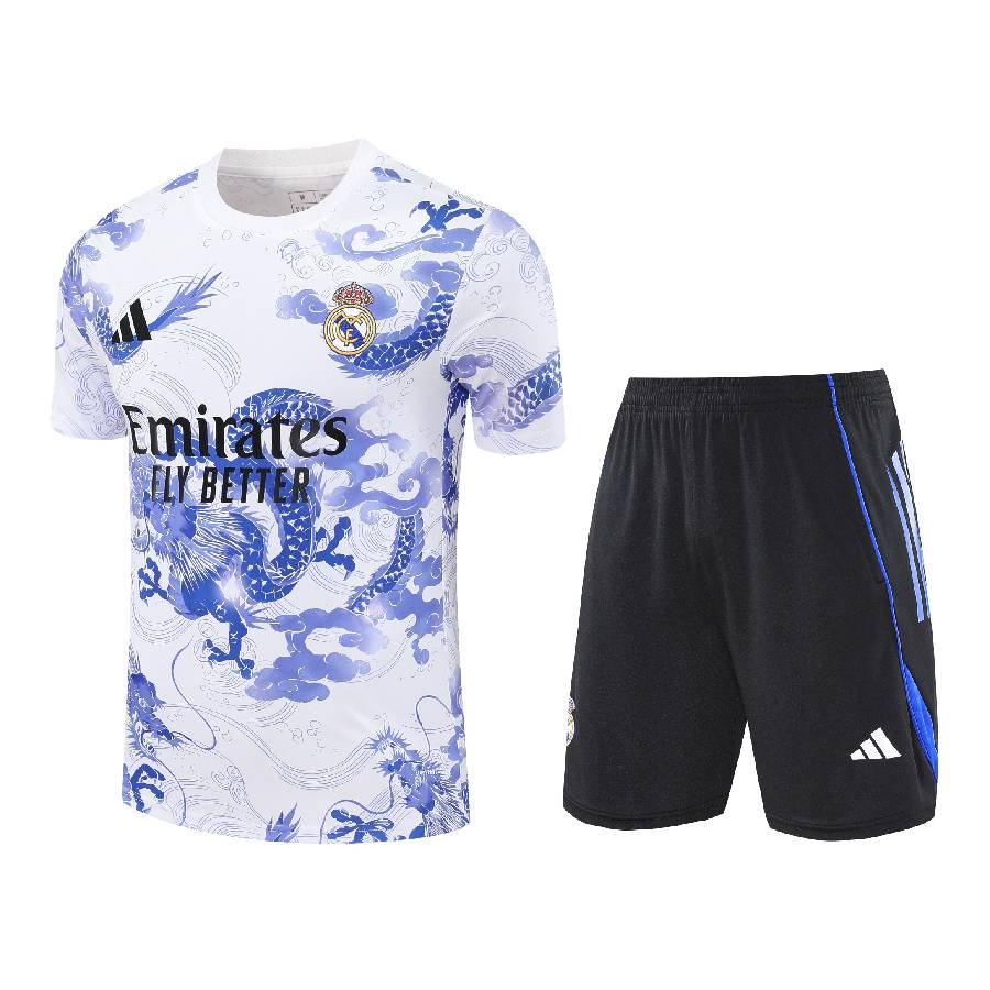 Ensemble-Maillot-Short-Real-Madrid-2025-2026-Dragon-Special-Edition-Blanc-1