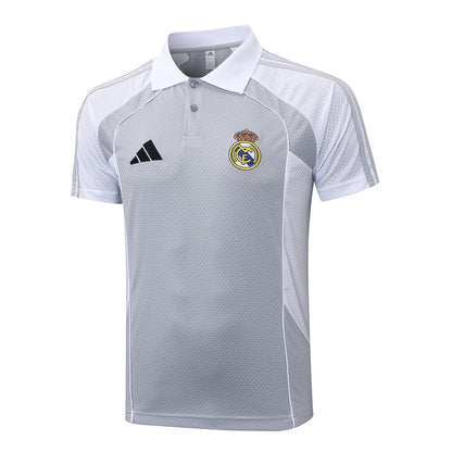 Polo Real Madrid Homme 2025 2026 Gris Blanc | Foot Sport