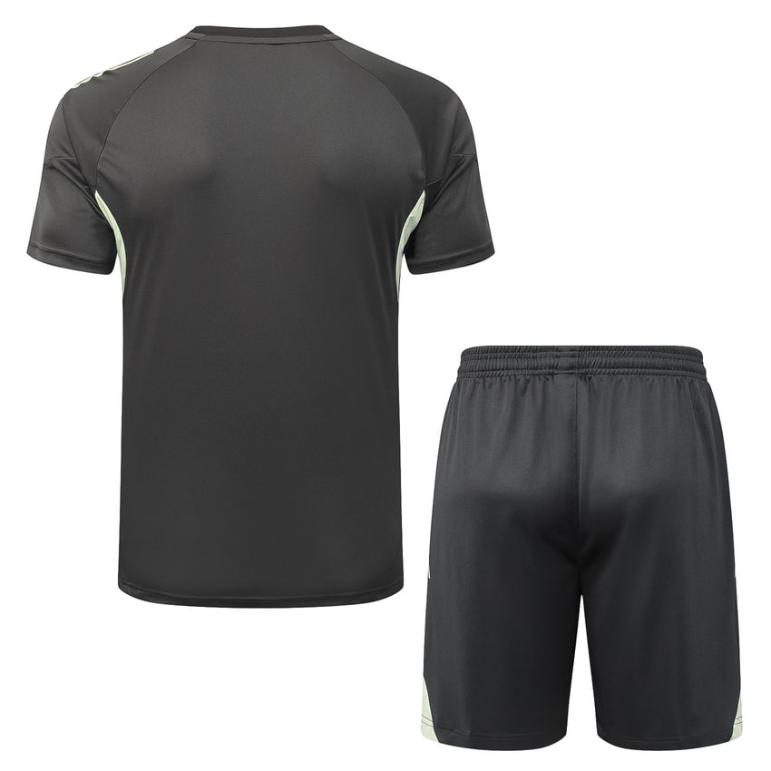 Conjunto de camiseta y pantalón corto negro y amarillo del Real Madrid para hombre/niño 2025-2026 | Fútbol