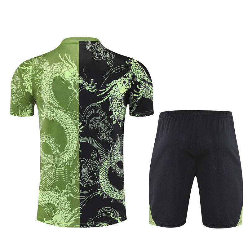 Ensemble Maillot Short Real Madrid Homme/Enfant 2025 2026 Noir Vert Edition Limitée | Foot Sport