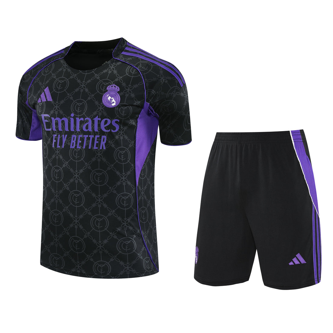 Ensemble-Maillot-Short-Real-Madrid-2025-2026-Noir-Violet-Motif-1