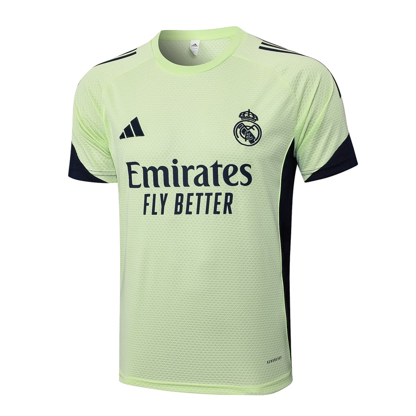 Conjunto de camiseta y pantalón corto verde claro del Real Madrid para hombre/niño 2025-2026 | Fútbol