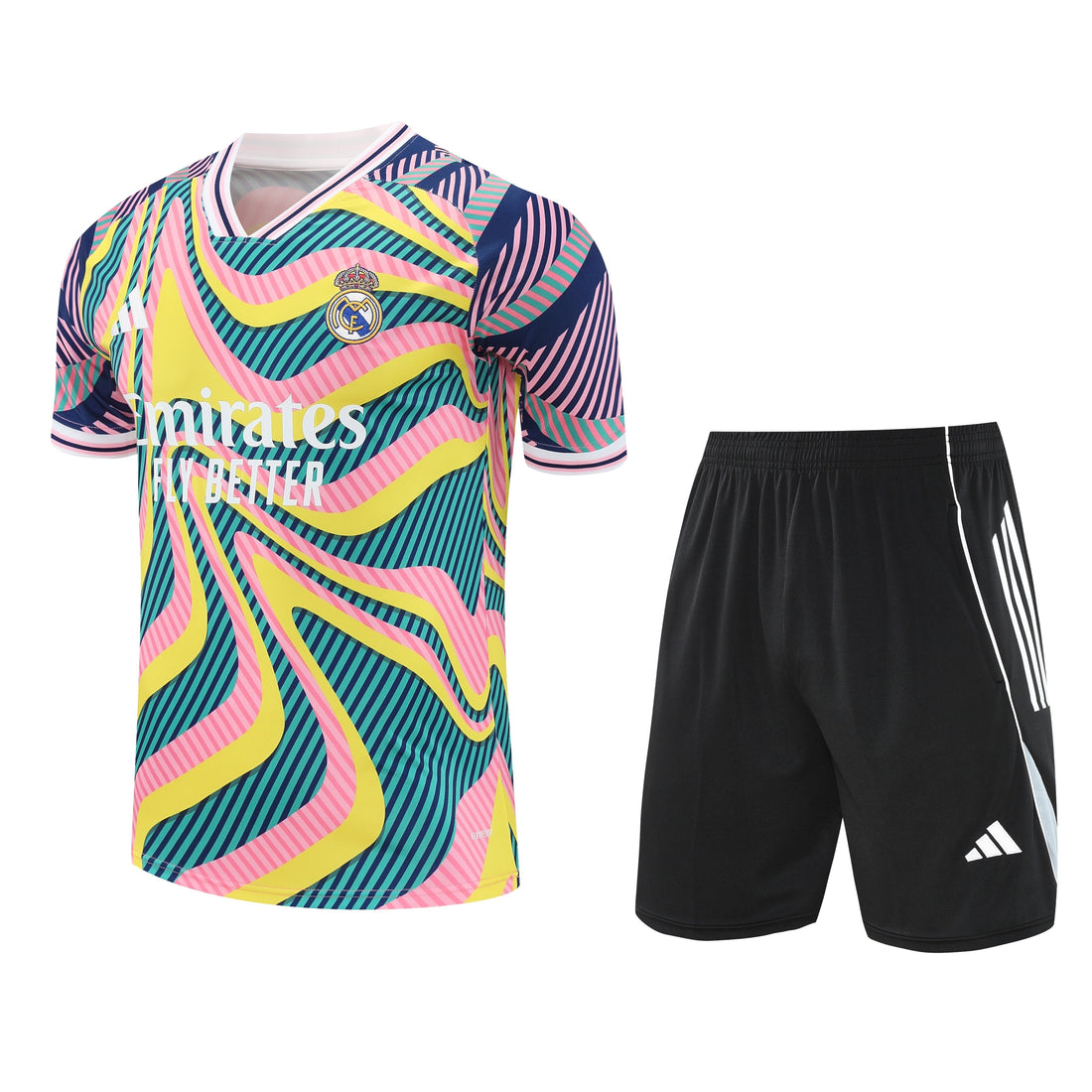 Ensemble-Maillot-Short-Real-Madrid-2025-2026-Vert-Rose-Jaune-1