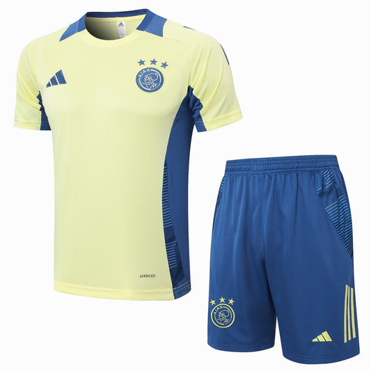Kit-Maillot-Short-Pre-Match-Ajax-Polo-2024-2025-Jaune-Clair