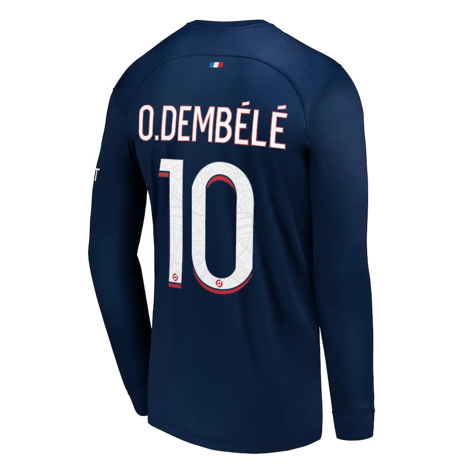 MAILLOT-MANCHES-LONGUES-PSG-DOMICILE-2023-2024-O.DEMBELE-10