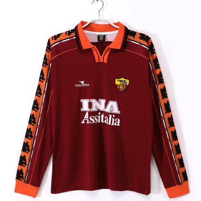Maillot-AS-Roma-Manches-Longues-Retro-Vintage-1998-1999-Domicile-Homme-1