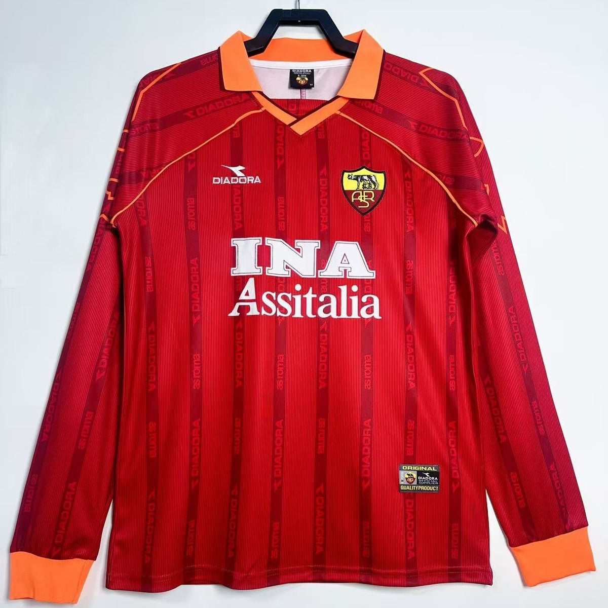 Maillot-AS-Roma-Manches-Longues-Retro-Vintage-1999-2000-Domicile-Homme-1