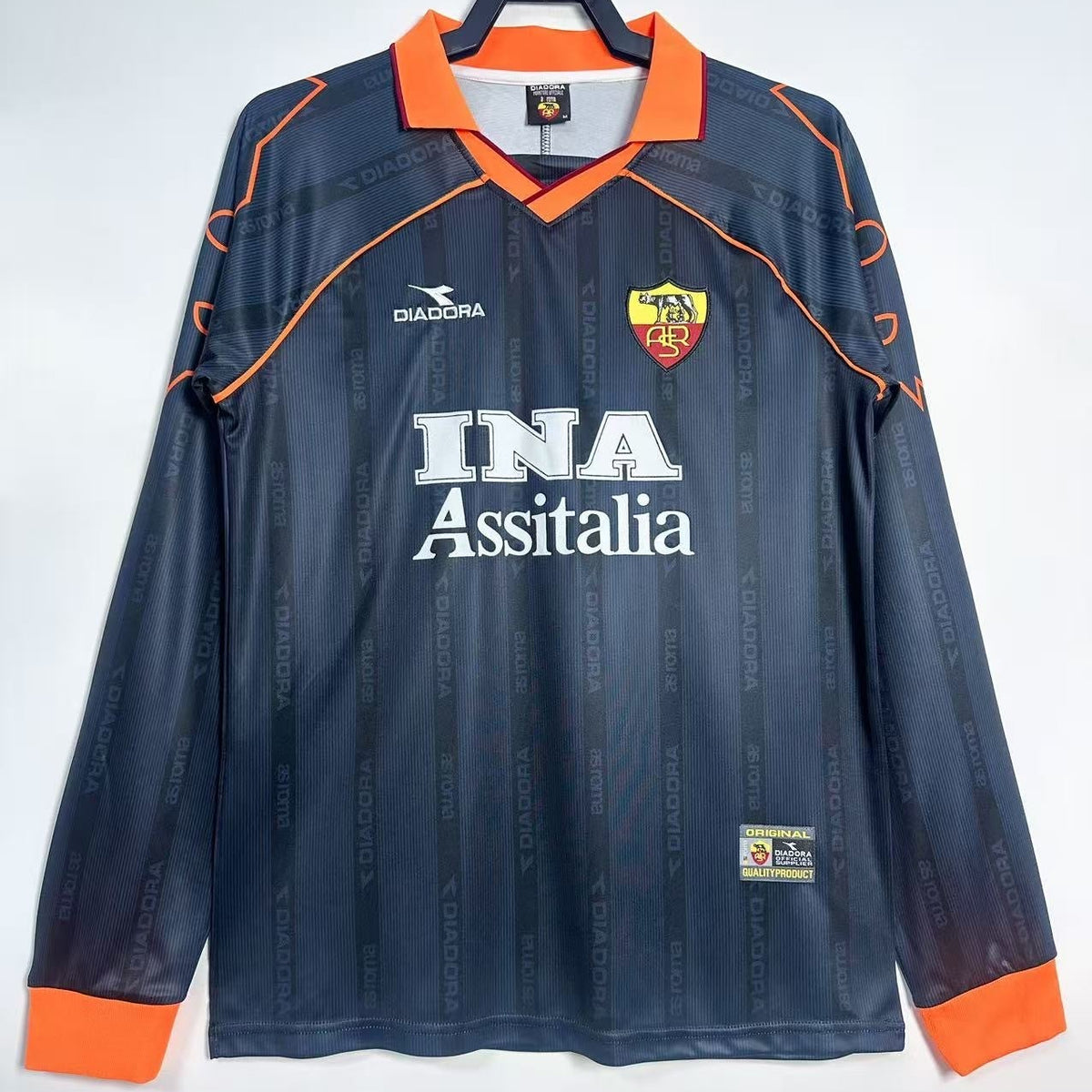 Maillot-AS-Roma-Manches-Longues-Retro-Vintage-1999-2000-Exterieur-Homme-1