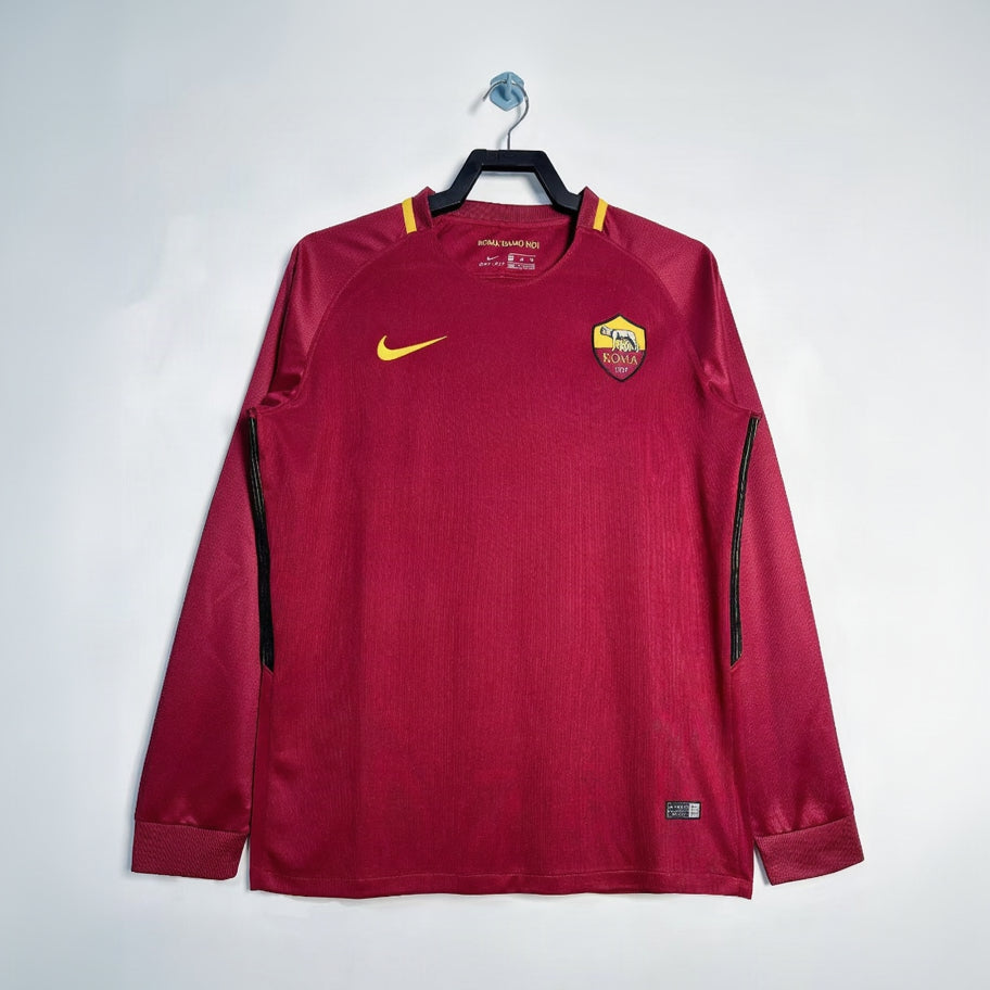 Maillot-AS-Roma-Manches-Longues-Retro-Vintage-2017-2018-Domicile-Homme-1