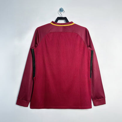 Maillot-AS-Roma-Manches-Longues-Retro-Vintage-2017-2018-Domicile-Homme-2