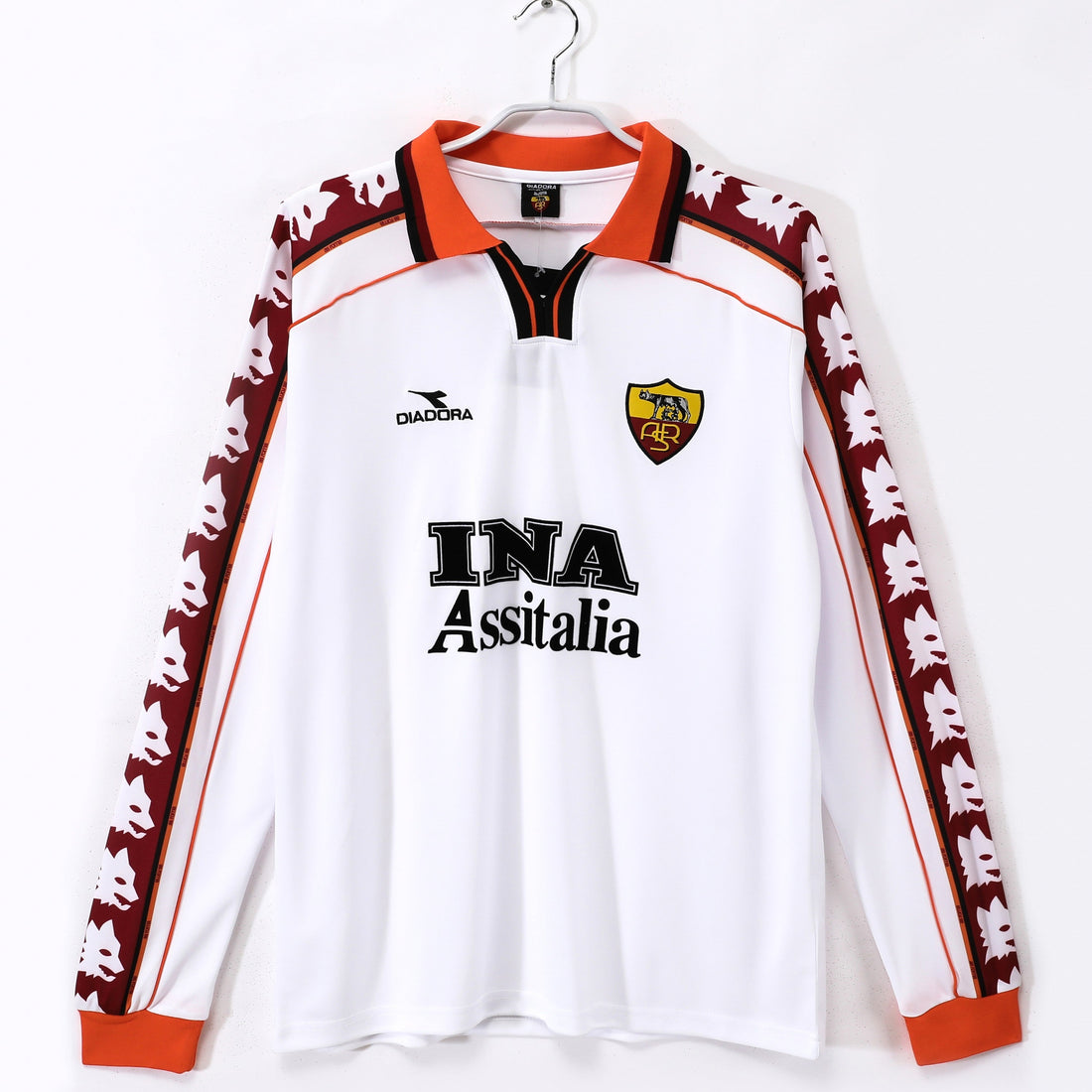 Maillot-AS-Roma-Retro-Vintage-Manches-Longues-1998-1999-Exterieur-Homme-1