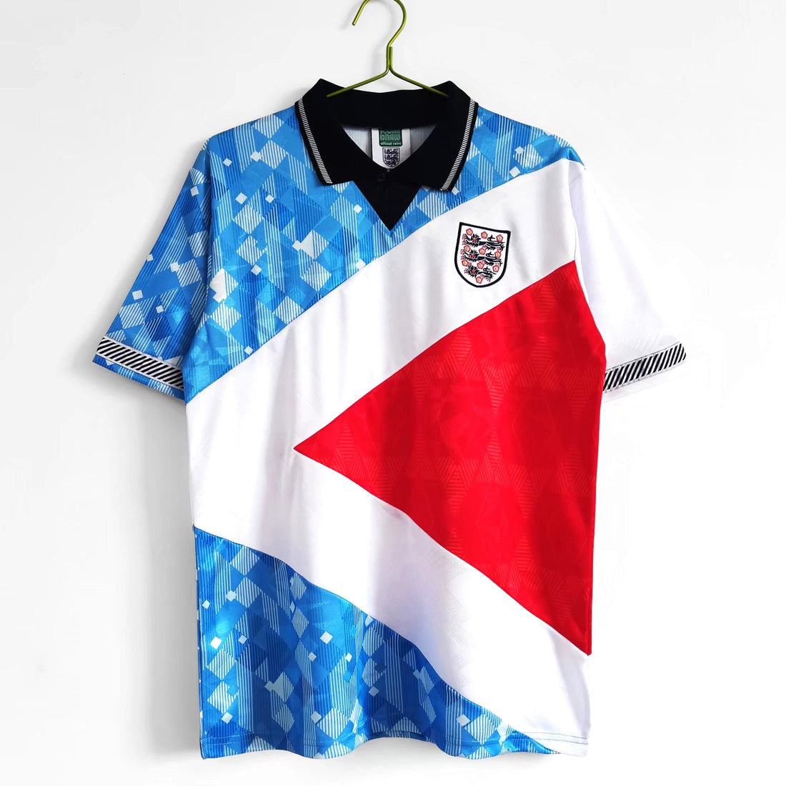 Maillot-Angleterre-1990-Mash-Up-Tri-Color-Vintage-Retro-1