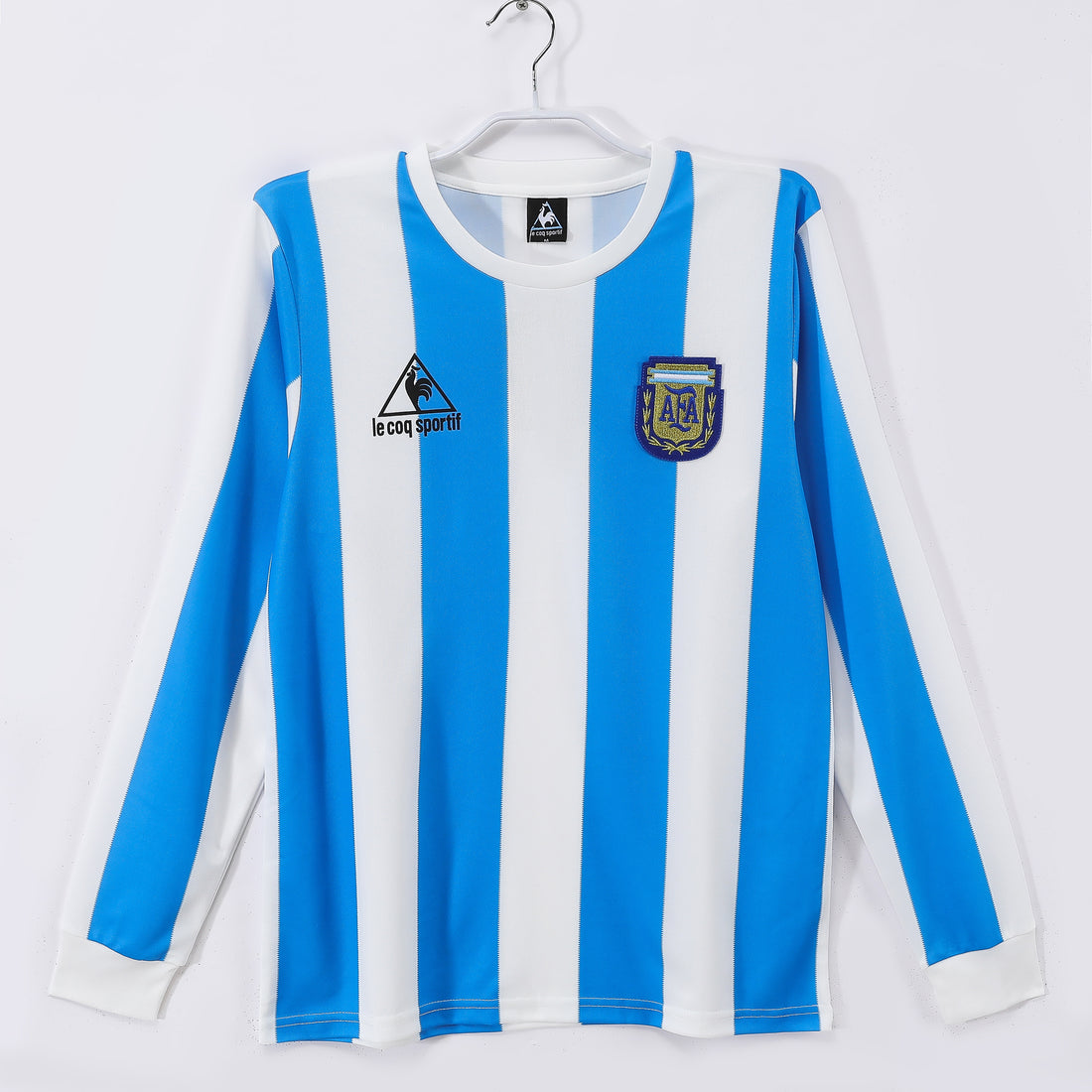 Maillot-Argentine-Manches-Longues-Retro-Vintage-1986-Domicile-Saison-Homme-1