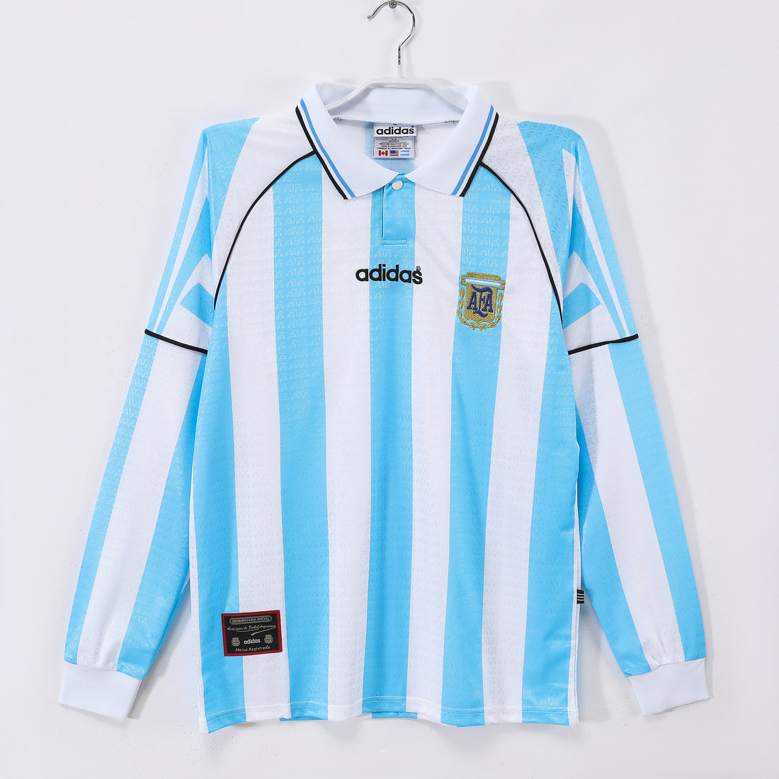 Maillot-Argentine-Manches-Longues-Retro-Vintage-1996-1997-Domicile-Saison-Homme-1
