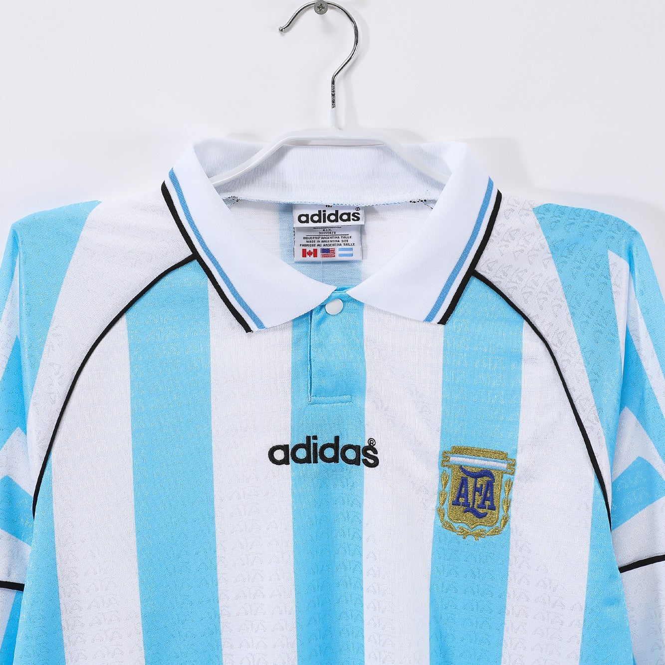 Maillot-Argentine-Manches-Longues-Retro-Vintage-1996-1997-Domicile-Saison-Homme-3