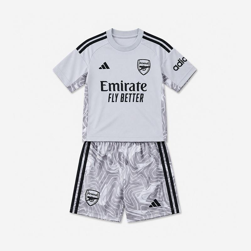 Maillot-Arsenal-Gardien-Gris-Kit-Enfant-2026-2027-1