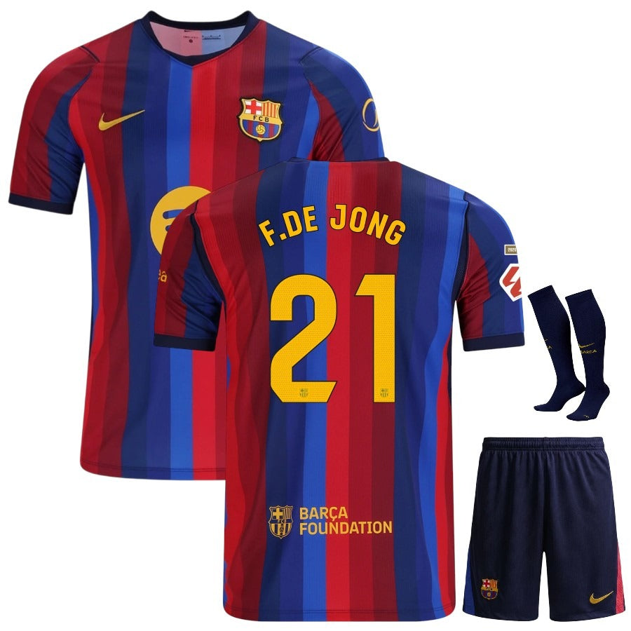 Maillot-Barca-Kit-Enfant-Domicile-2026-2027-De-Jong