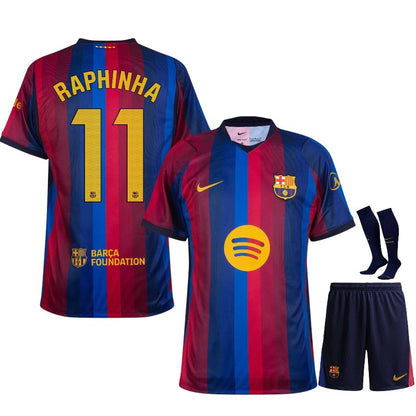 Maillot-Barca-Kit-Enfant-Domicile-2026-2027-Raphinha-1