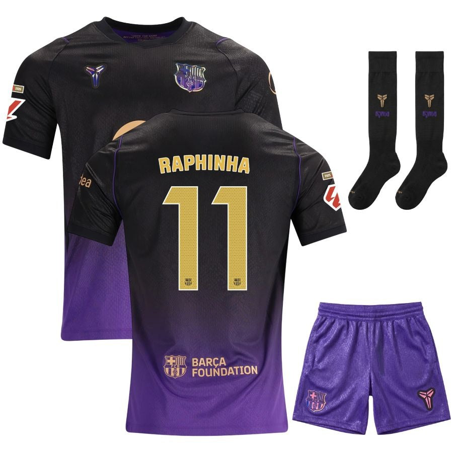 Maillot-Barca-Kit-Enfant-Exterieur-2026-2027-Raphinha-1