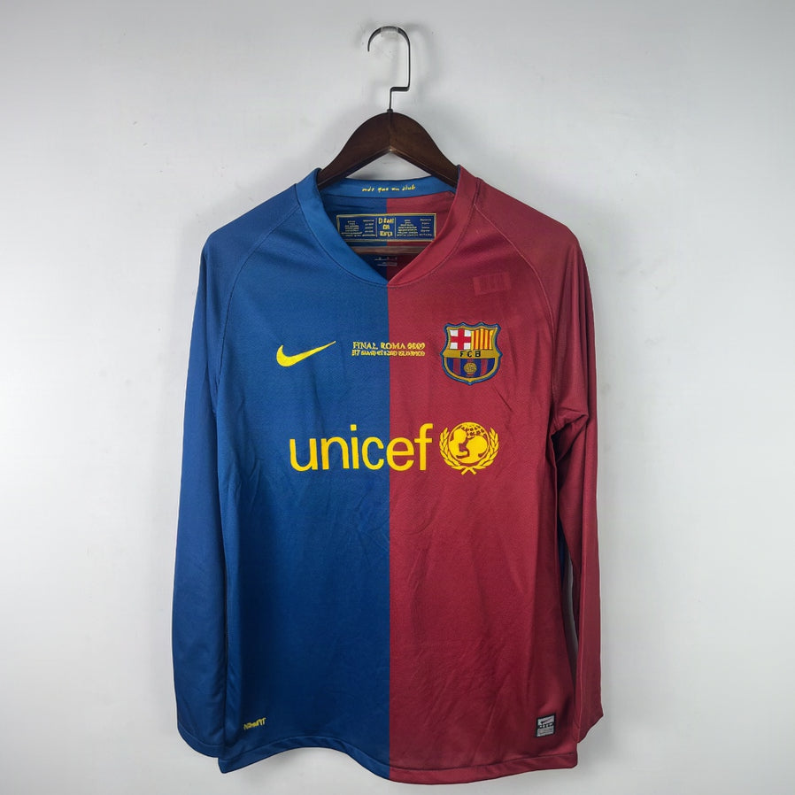 Maillot-Barcelone-Ligue-des-champions-Retro-Vintage-Manches-Longues-2008-2009-Domicile-Homme-1