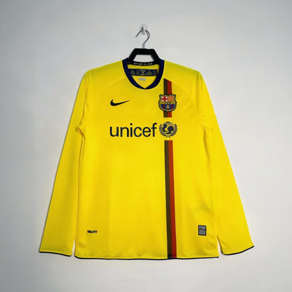 Maillot-Barcelone-Manches-Longues-2008-2009-Exterieur-Vintage-Homme-1