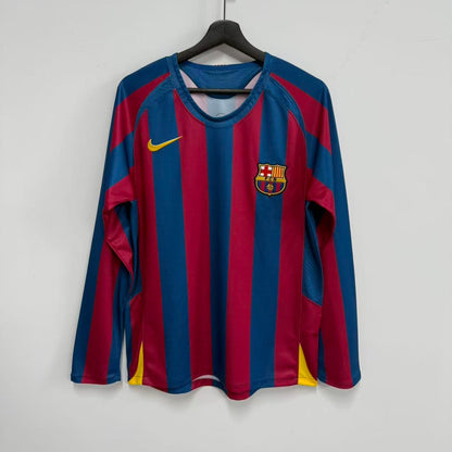 Maillot-Barcelone-Retro-Vintage-Manches-Longues-2005-2006-Domicile-Homme-1