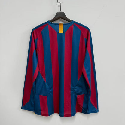 Maillot-Barcelone-Retro-Vintage-Manches-Longues-2005-2006-Domicile-Homme-2