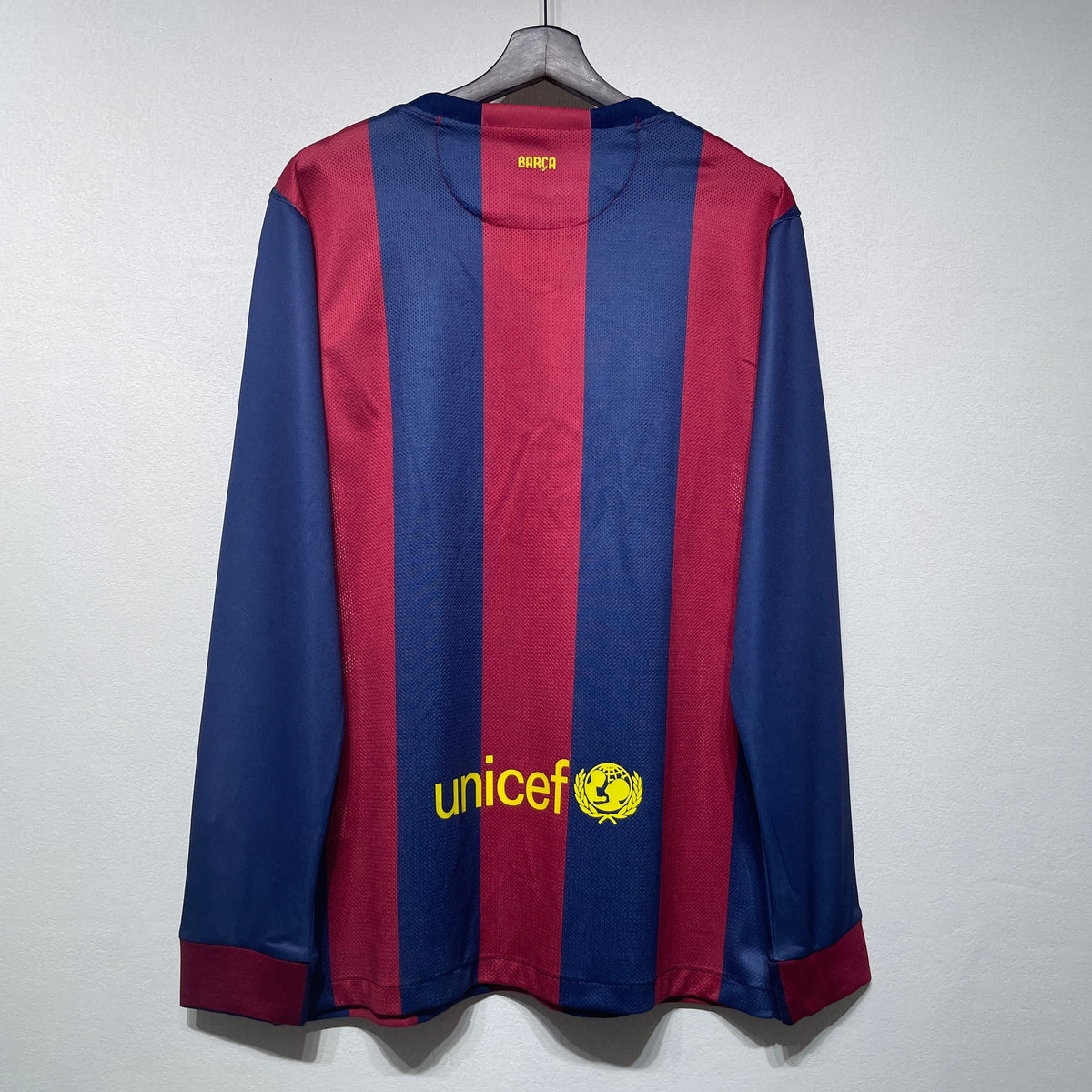 Maillot-Barcelone-Retro-Vintage-Manches-Longues-2014-2015-Domicile-Homme-2