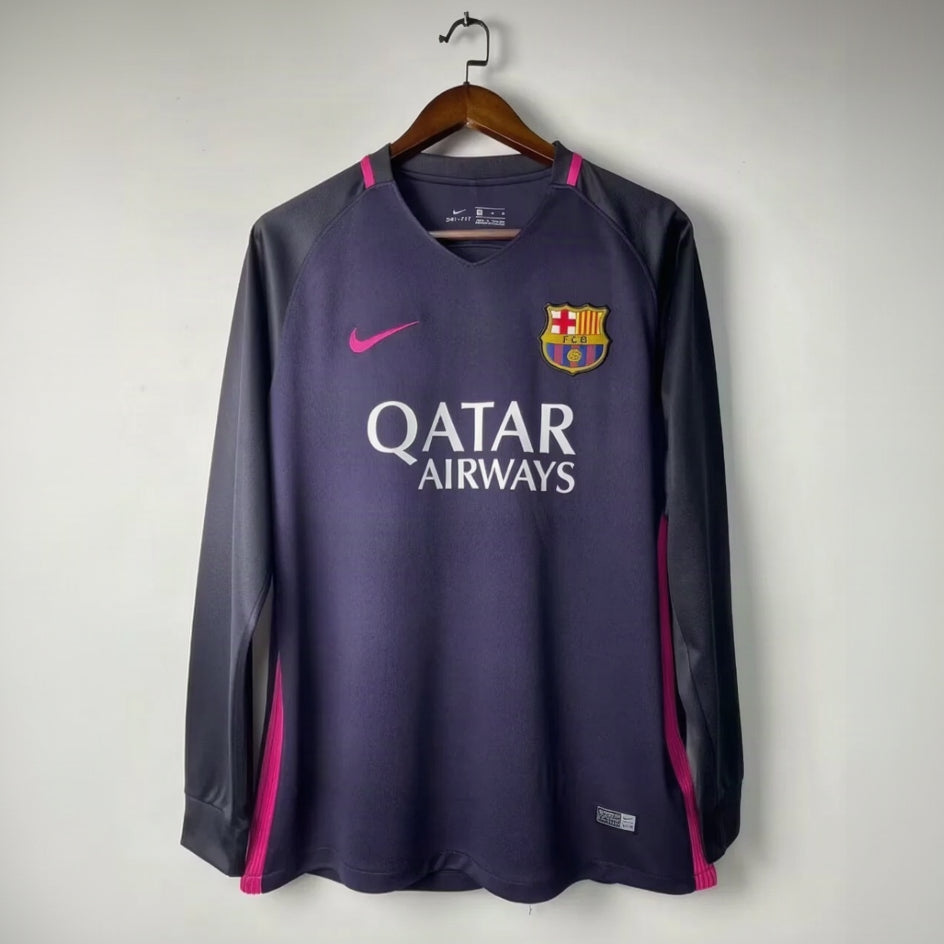 Maillot-Barcelone-Retro-Vintage-Manches-Longues-2016-2017-Exterieur-Vintage-Homme-1