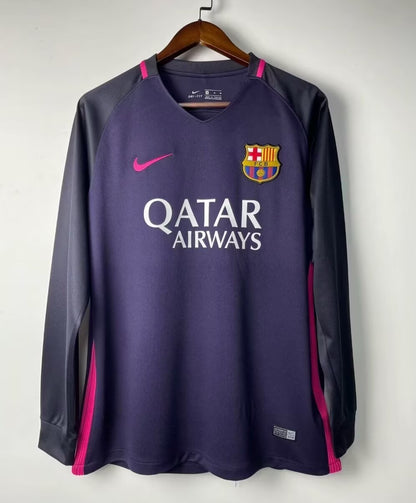 Maillot-Barcelone-Retro-Vintage-Manches-Longues-2016-2017-Exterieur-Vintage-Homme-1